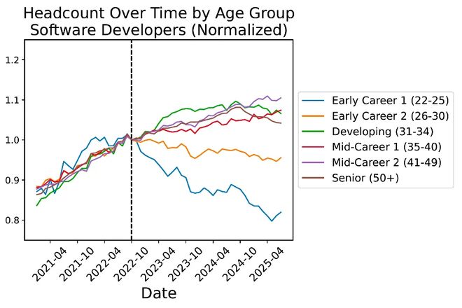 实锤：00后20%初级IT岗蒸发AI失业潮来了开元棋牌appHinton神预言！斯坦福惊人(图17)